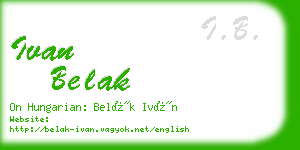 ivan belak business card